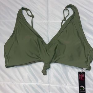 Camo green bikini set with tie front